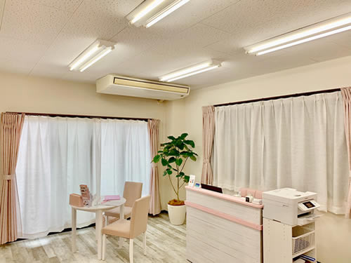 キレミカ 沼津店の受付・待合室